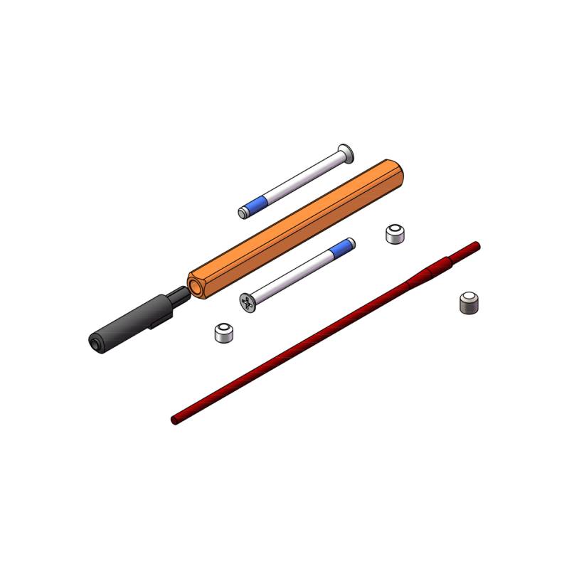Griffwerk Set für Griffe CRYSTAL PIATTA S smart2lock 2.0 links Hohlstift 8x8mm -M4x60mm Schrauben TS 65-70mm von Griffwerk