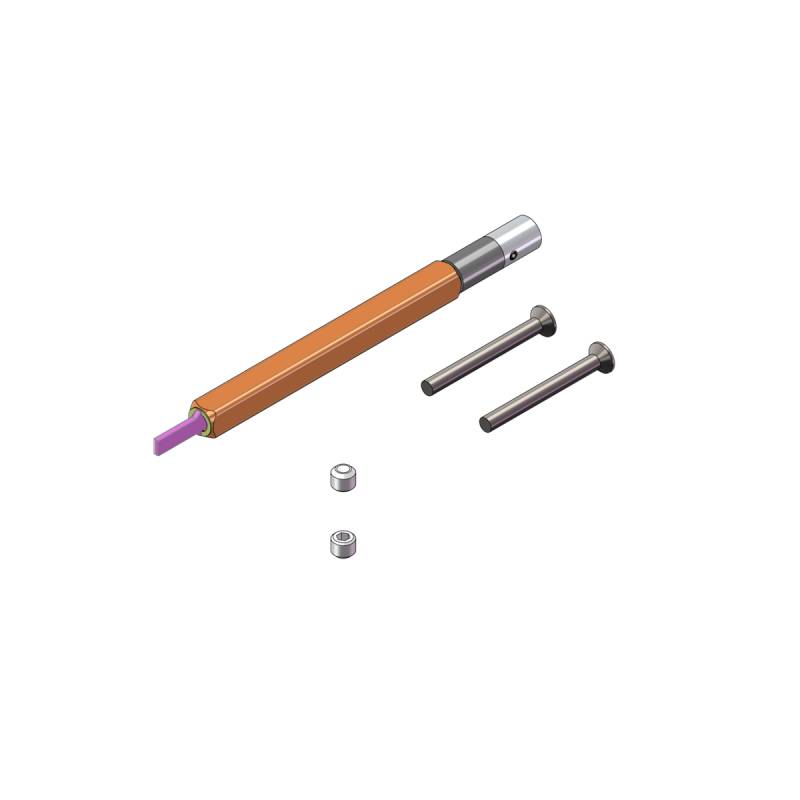 Griffwerk Set für Griffe ONE smart2lock -Graphitschwarz Hohlstift 8x8mm -M4x65mm Schrauben TS 65-70mm von Griffwerk