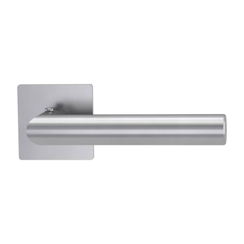 Griffwerk Türgriffgarnitur Lucia PIATTA S QUATTRO  - Flachrosette eckig - smart2lock 2.0 - DIN Rechts - Edelstahl matt von Griffwerk