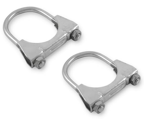 2er Set Edelstahl U Bügel Rohrschellen M8 x 48 mm extra langes Gewinde Montageschellen in vielen Größen verfügbar (2x M8x48 mm Extra lang) von Grilindo
