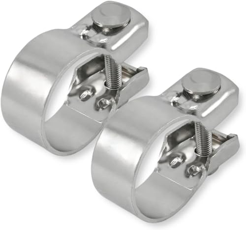 2x Auspuffschellen ø von 34 bis 82 mm Edelstahl Breitbandschellen Klemme Bandschelle Rohrschelle (66,5 mm (65-67mm)) von Grilindo