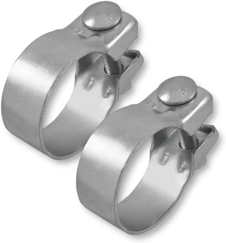 2x Breitbandschellen ø von 37-82 mm Auspuff Schelle Klemme Traktor Verzinkt (52,3 mm (51-54mm)) von Grilindo