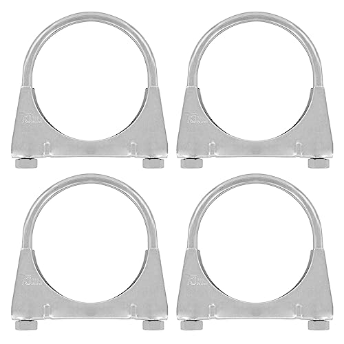 4er Set U Bügel Rohrschellen M8 x 75mm extrem belastbare Montageschellen aus verzinktem Stahl (4 Stk. M8 x 75 mm) von Grilindo