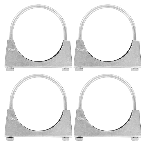 4er Set U Bügel Rohrschellen M8 x 95mm extrem belastbare Montageschellen aus verzinktem Stahl (4 Stk. M8 x 95 mm) von Grilindo