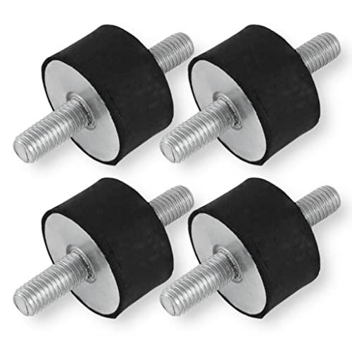 4x Gummipuffer Anti-Vibration Schwingungsdämpfer Silentblock Maschinenfüße Metall Gewinde ((O) M10 48x33mm) von Grilindo