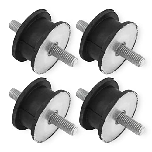 4x Gummipuffer Anti-Vibration Schwingungsdämpfer Silentblock Maschinenfüße Metall Gewinde ((V) M8 20x34mm) von Grilindo