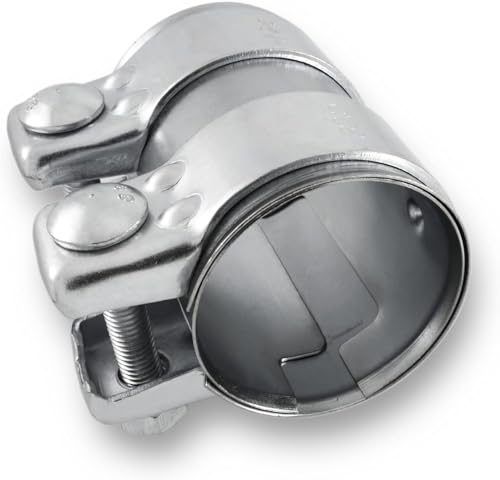 Auspuffschelle Rohrverbinder Doppelschelle Auspuff Abgasanlage (Edelstahl Schellen & Rohr, ø 60mm | Länge: 90mm) von Grilindo