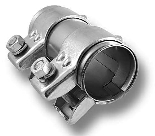 Auspuffschelle Rohrverbinder Doppelschelle Auspuff Abgasanlage (Stahl verzinkt, ø 36mm | Länge: 125mm) von Grilindo