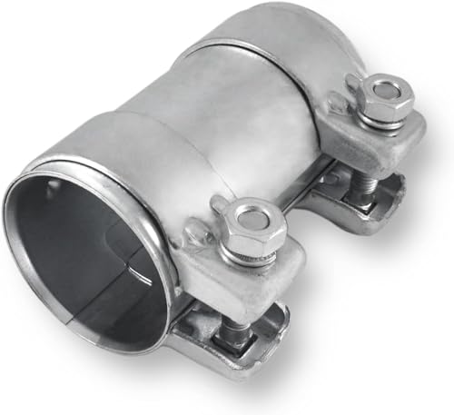 Auspuffschelle Rohrverbinder Doppelschelle Auspuff Abgasanlage (Stahl verzinkt, ø 52mm | Länge: 125mm) von Grilindo