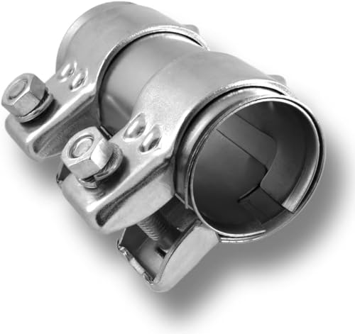 Auspuffschelle Rohrverbinder Doppelschelle Auspuff Abgasanlage (Stahl verzinkt, ø 54mm | Länge: 125mm) von Grilindo