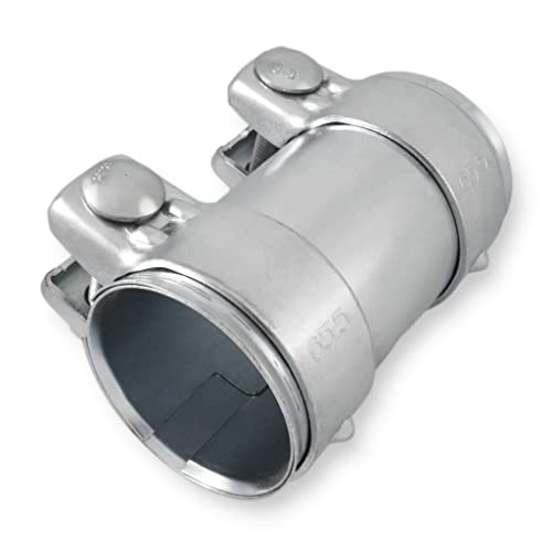 Auspuffschelle Rohrverbinder Doppelschelle Auspuff Abgasanlage (Stahl verzinkt, ø 61mm | Länge: 125mm) von Grilindo