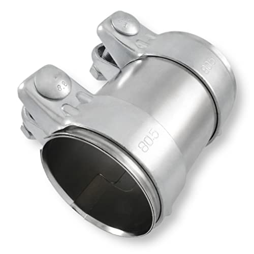 Auspuffschelle Rohrverbinder Doppelschelle Auspuff Abgasanlage (Stahl verzinkt, ø 76mm | Länge: 125mm) von Grilindo