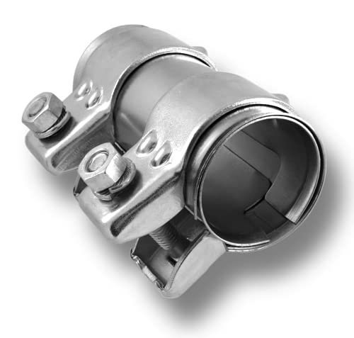 Auspuffschelle Rohrverbinder Doppelschelle Auspuff Abgasanlage (Stahl verzinkt, ø 50mm | Länge: 125mm) Auspuffschelle Rohrverbinder Doppelschelle Auspuff Abgasanlage (Stahl verzinkt, ø 50mm | Länge: 125mm) von Grilindo