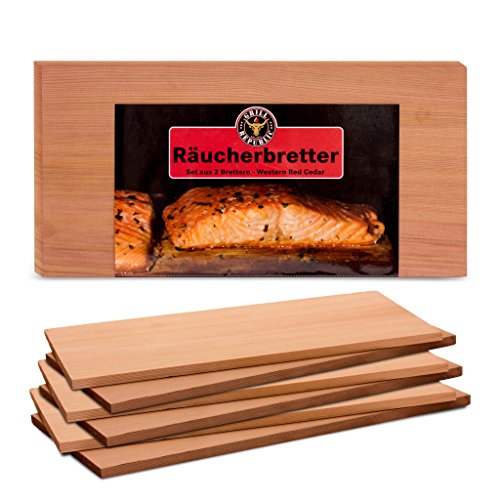 Hochwertige Räucherbretter zum Grillen für herrliches Raucharoma/Grillbretter aus reinem Zedernholz von Grill Republic