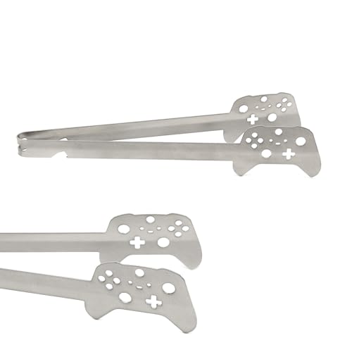 Grill-Zangen.de Motiv Controller 'X' Gamer, 1 Stück, Silber, 310mm, Edelstahl, Spülmaschinengeeignet, Geschenkidee, Gamergeschenk von CAROLISA