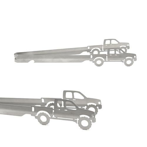 Grill-Zangen.de Motiv Pickup Truck Grillzange, spülmaschinengeeignet, Geschenkidee, Männergeschenk, Silber, 310mm, 1 Stück, Edelstahl, lebensmittelecht von CAROLISA