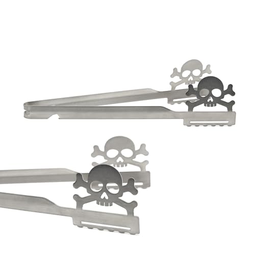 Grillzange Motiv Totenkopf, spülmaschinengeeignet, Geschenkidee, Männergeschenk, Skull von CAROLISA