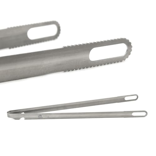 Grillzange "WendMaster 400", komplett Edelstahl, spülmaschinenfest, robust und funktionell, Grillpinzette, 400mm lang von CAROLISA