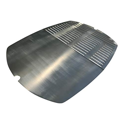 Grillrost + Grillplatte Kombination 2-teilig, Edelstahl V2A 1.4301 für Grills Weber Q300 Q320 Q3000 Q3100 / Q 300 Q 320 Q 3000 Q 3100 Q 3200 von Grill2Chill