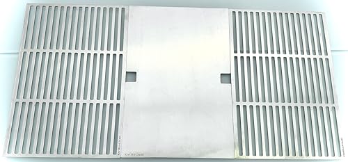 Grillrost + Grillplatte Plancha Edelstahl V2A 1.4301 passt f. Grills RÖSLE VIDERO G6 + G6-S Vario + PRO G6-S Vario + ALLFLAME Hero 6 von Grill2Chill