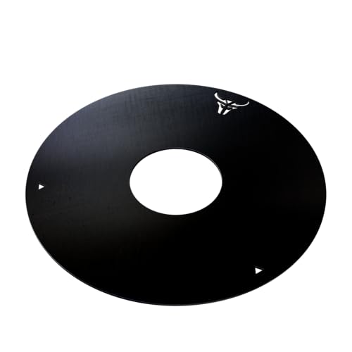 Grillfire FEUERPLATTE 67 GP, 5mm Feinkorn – Plancha Grillplatte Ø 65 cm aus 5 mm Feinkornstahl | Für Kugelgrill, Feuerschale & Feuertonne | Aufsatz & Einsatz | Kompatibel mit FX200 BBQ-Einsätzen von Grillfire