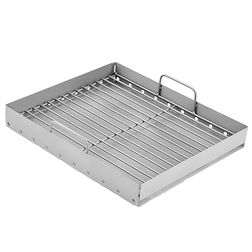 47183T-21 PS9900 Holzkohlegrill Ersatzteile für Smoke Hollow 47183T HC4518L PS9500 6500 6800 8500 Eisen Kohlepfanne SH5000 SH7000 Holzkohlegrill Holzkohlekorb mit Griff Grillteile von Grillflame