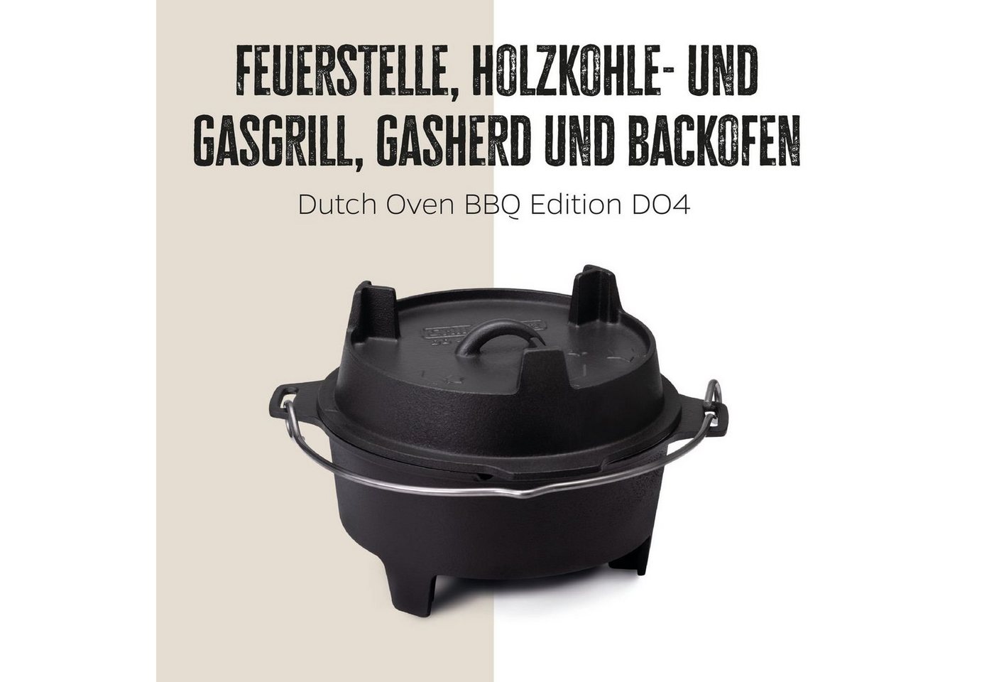 Grillfürst Bratentopf Grillfürst Dutch Oven BBQ Edition DO4 von Grillfürst