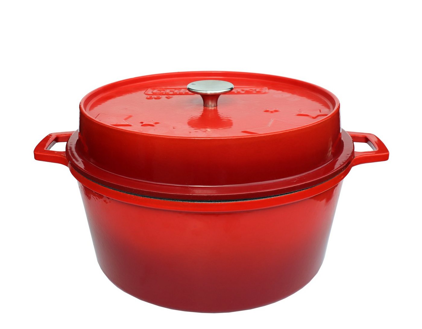 Grillfürst Bratentopf Grillfürst emaillierter Dutch Oven ohne Füsse DO9 - rot Grillfürst Bratentopf Grillfürst emaillierter Dutch Oven ohne Füsse DO9 - rot von Grillfürst