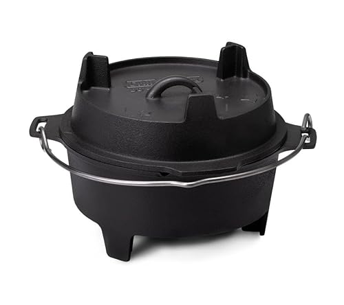 Grillfürst Dutch Oven ca. 4 Liter - stabil stehender Feuertopf durch speziell entwickelte T-Füße, hitzebeständiger Gusseisen Topf, Deckel als Pfanne nutzbar, DO 4 Grillfürst Dutch Oven ca. 4 Liter - stabil stehender Feuertopf durch speziell entwickelte T-Füße, hitzebeständiger Gusseisen Topf, Deckel als Pfanne nutzbar, DO 4 von Grillfürst