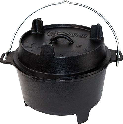 Grillfürst Dutch Oven ca. 6 Liter - stabil stehender Feuertopf durch speziell entwickelte T-Füße, hitzebeständiger Gusseisen Topf, Deckel als Pfanne nutzbar, DO 6 Grillfürst Dutch Oven ca. 6 Liter - stabil stehender Feuertopf durch speziell entwickelte T-Füße, hitzebeständiger Gusseisen Topf, Deckel als Pfanne nutzbar, DO 6 von Grillfürst
