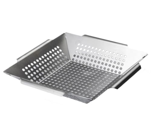 Grillfürst Edelstahl Gemüsekorb - Grillkorb für Gemüse, Fisch und Fleisch, kompakte Grillschale mit Tragegriffen, 34,5 x 34,5 x 7 cm Grillfürst Edelstahl Gemüsekorb - Grillkorb für Gemüse, Fisch und Fleisch, kompakte Grillschale mit Tragegriffen, 34,5 x 34,5 x 7 cm von Grillfürst