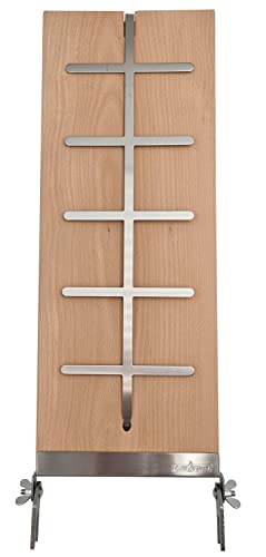 Grillfürst Flammlachsbrett - Halterung zum Klemmen aus Buchenholz für Flammlachs, 19 cm x 50 cm langes Räucherbrett mit 16 mm Nut für Grills und Feuerstellen Grillfürst Flammlachsbrett - Halterung zum Klemmen aus Buchenholz für Flammlachs, 19 cm x 50 cm langes Räucherbrett mit 16 mm Nut für Grills und Feuerstellen von Grillfürst