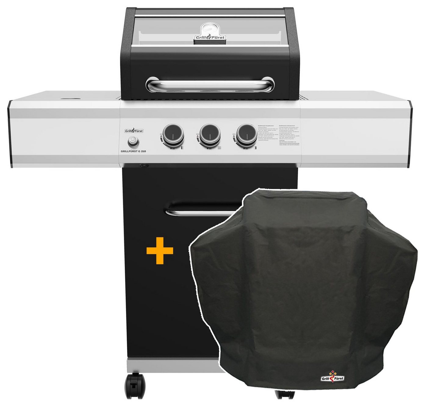 Grillfürst Gasgrill Grillfürst G210G 2-Brenner mit Gusseisen Rosten inkl. Abdeckhaube von Grillfürst