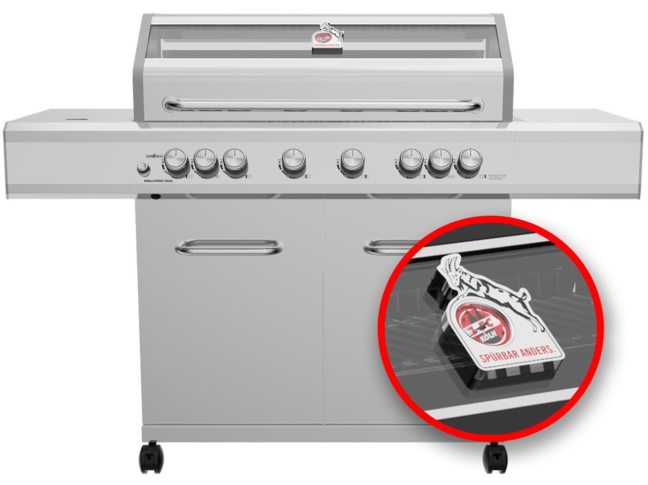 Grillfürst Gasgrill Grillfürst G621G 6-Brenner Edelstahl-Gasgrill - 1. FC Köln Grillfürst Gasgrill Grillfürst G621G 6-Brenner Edelstahl-Gasgrill - 1. FC Köln von Grillfürst
