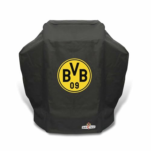 Grillfürst Grill Abdeckhaube BVB Borussia Dortmund - robuste Grill-Abdeckung 121 x 59 x 111 cm, wetterfest, wasserdicht, für Napoleon Rogue 365, Broil King GEM 320, Outdoorchef Australia von Grillfürst