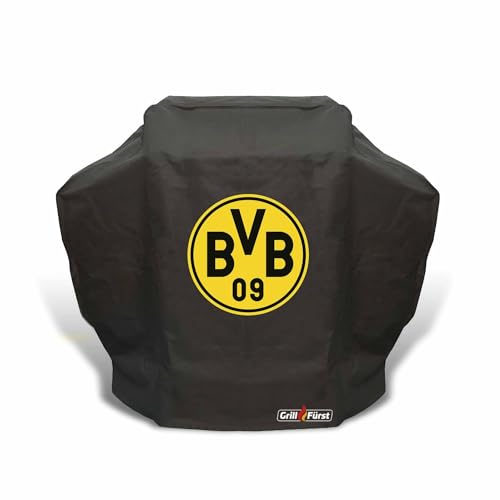 Grillfürst Grill Abdeckhaube BVB Borussia Dortmund - robuste Grill-Abdeckung 141 x 66 x 119 cm, wetterfest und wasserdicht, für Broil King Monarch, Napoleon Rogue R425, Videro G4 von Grillfürst