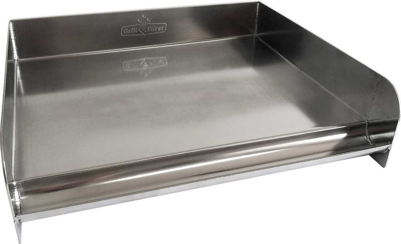 Grillfürst Grillplatte Grillfürst Edelstahl Plancha / Teppanyaki Pfanne - 32 x 28 cm von Grillfürst