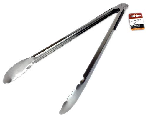 Grillfürst Edelstahl Grillzange 54 cm - BBQ Grillzange mit Kunststoffgriff - Grillwerkzeug mit Ösen zum Aufhängen Grillfürst Edelstahl Grillzange 54 cm - BBQ Grillzange mit Kunststoffgriff - Grillwerkzeug mit Ösen zum Aufhängen von Grillfürst