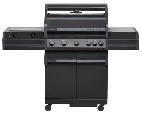 Grillfürst Independence P530E Gasgrill - mattschwarz - mit XXL Infrarotbrenner, Heckbrenner und Edelstahlrosten von Grillfürst