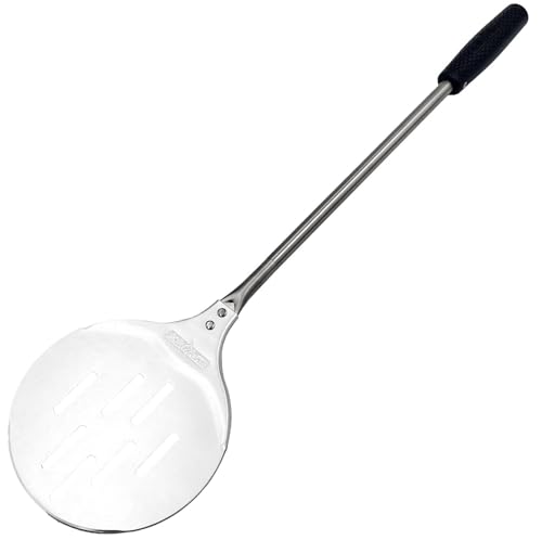 Grillfürst Pizzawender mit Edelstahlgriff 66 cm - Handlicher Pizzawender mit langem Griff zum einfachen Drehen von Pizza, Brot, Flammkuchen u. v. m., Pizzaschaufel aus Aluminium Ø 17 cm Grillfürst Pizzawender mit Edelstahlgriff 66 cm - Handlicher Pizzawender mit langem Griff zum einfachen Drehen von Pizza, Brot, Flammkuchen u. v. m., Pizzaschaufel aus Aluminium Ø 17 cm von Grillfürst