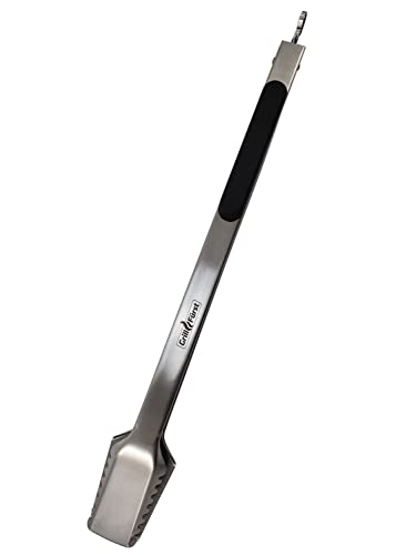 Grillfürst Premium Edelstahl Grillzange - BBQ Grillzange mit Spatelkopf - Grillwerkzeug mit Ösen zum Aufhängen von Grillfürst