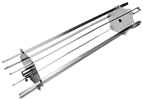Grillfürst Universal Grillrondell - Schaschlik-Set für Drehspieß und Rotisserie, inkl. 6 Spieße für Schaschlik, Gyros oder Kebab, Gesamtlänge: 45 cm von Grillfürst