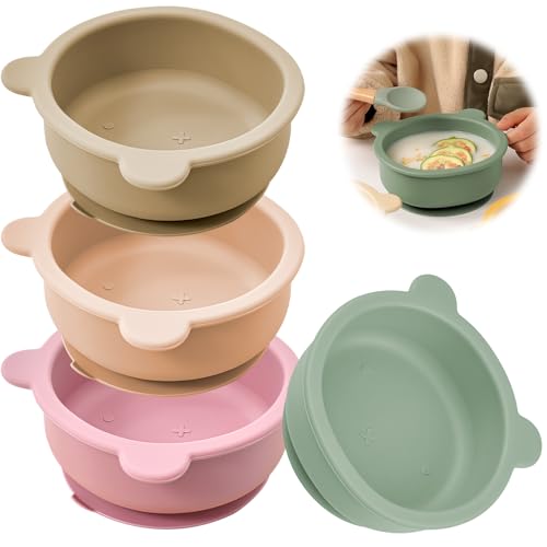 Grillix 4 Stück Silikon Baby Schüssel mit Saugnapf, Auslaufsicher Silikon Kinderschüssel Babygeschirr, BPA Frei Kinderschüssel für Kinder Kleinkinder Grillix 4 Stück Silikon Baby Schüssel mit Saugnapf, Auslaufsicher Silikon Kinderschüssel Babygeschirr, BPA Frei Kinderschüssel für Kinder Kleinkinder von Grillix