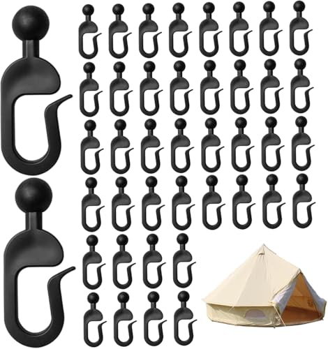 Grillix 50 Stück Haken aus Kunststoff für Vorhänge, Pavillons, Haken für seitliche Vorhänge, Moskitonetze für Pavillons Grillix 50 Stück Haken aus Kunststoff für Vorhänge, Pavillons, Haken für seitliche Vorhänge, Moskitonetze für Pavillons von Grillix
