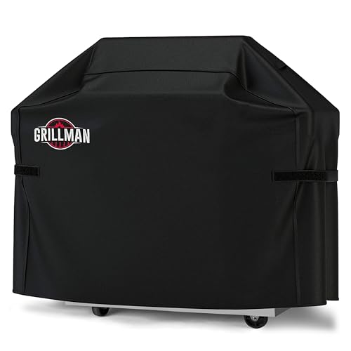 Grillman Premium (60 Zoll) BBQ Grillabdeckung Heavy Duty Gasgrill Abdeckung für Weber, Brinkmann, Char Broil etc. reißfest, UV- & wasserfest von Grillman