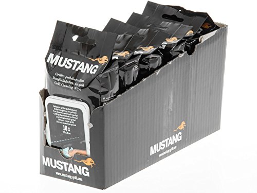 60x Mustang Grill Reinigungstücher mit Silikon-Noppen 25x25cm extra robust von Grillpaul