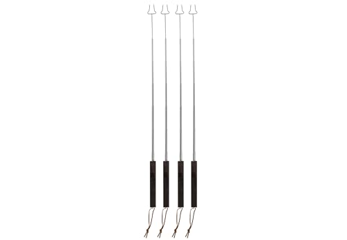 Mustang 4er Set Teleskop Grillgabel ausziehbarer Grillspieß 21-80cm von Grillpaul