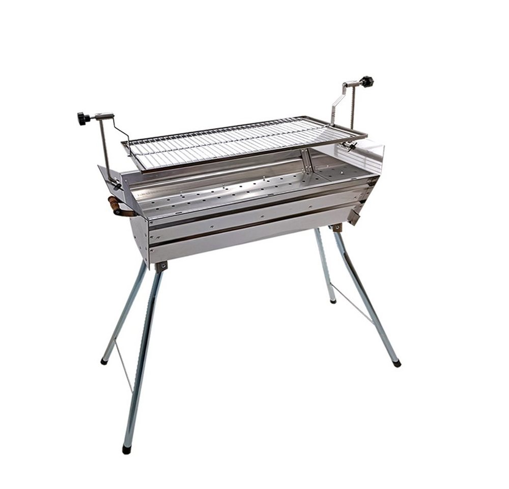 Grillpeter Holzkohlegrill Mangal Ararat Edelstahl 2mm Schaschlikgrill verstellbarer Grillhöhe von Grillpeter