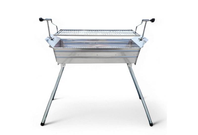 Grillpeter Holzkohlegrill Mangal Ararat Edelstahl 2mm Schaschlikgrill verstellbarer Grillhöhe von Grillpeter