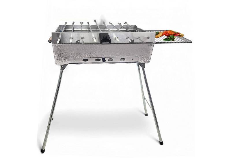 Grillpeter Holzkohlegrill Mangal Astana Deluxe mit 9er Spießdreher 230V Motor von Grillpeter